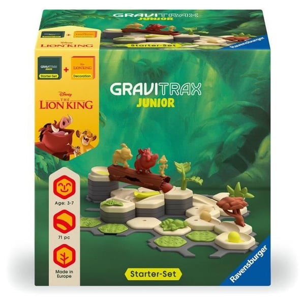 Gravitrax Junior Startset Le Roi Lion, Kulbanor, 71 delar, Från 3 år, 73437, Ravensburger