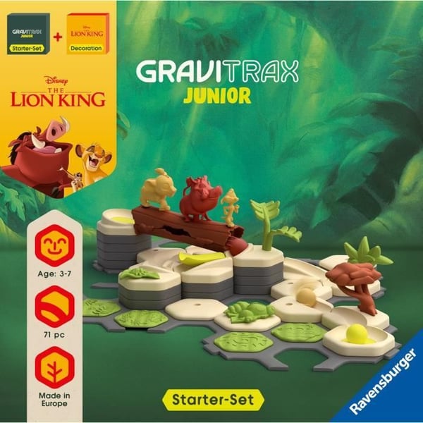 Gravitrax Junior Startset Le Roi Lion, Kulbanor, 71 delar, Från 3 år, 73437, Ravensburger