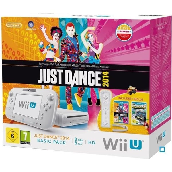 Wii U Pack Basic Just Dance 2014+ Nintendo Land- REFURBISHED