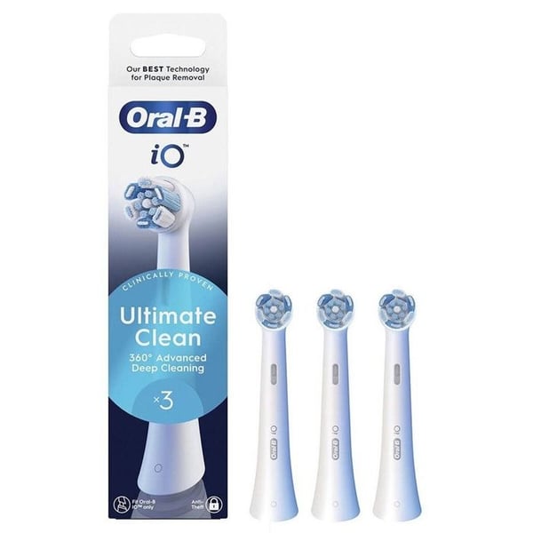 Vaihtoharjat - Oral-B - Ultimate Clean - 3 kappaletta - Pyöreä harja - Kierretyt harjakset