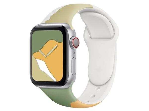 Armband för Apple Watch 42/44/45mm i TPU Patchwork Grön
