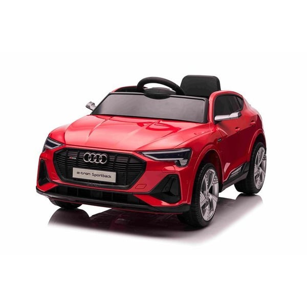 Elbil för barn 12V Audi E-tron Sportback, Röd, med fjärrkontroll 2,4 GHz, Mp3/USB/AUX, Litiumbatteri, 2x 25W