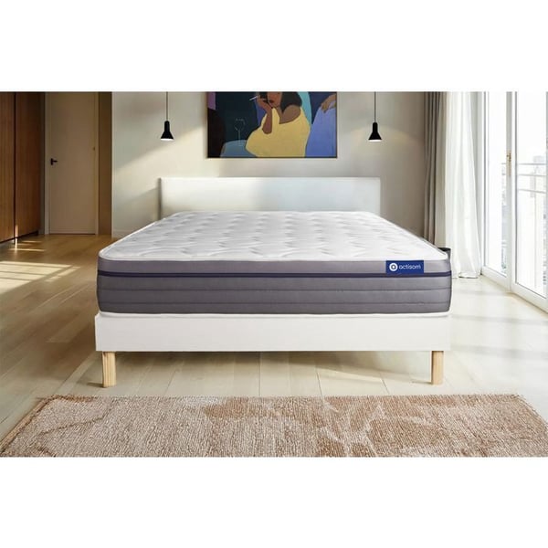 Sängset Madrass Sängbotten 140x200 cm - Vit Sängbotten (i kit) - ActiMemo Zen