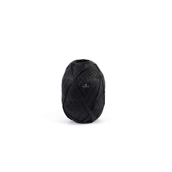 DMC - Raphia Eco Vita Raffia 50g Trikå Virkning Vävning Makramé Col. 002 svart