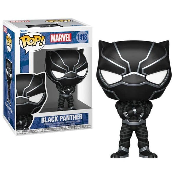 Figur - FUNKO - Black Panther - 9,5 cm - Flerfärgad - Officiell Marvel