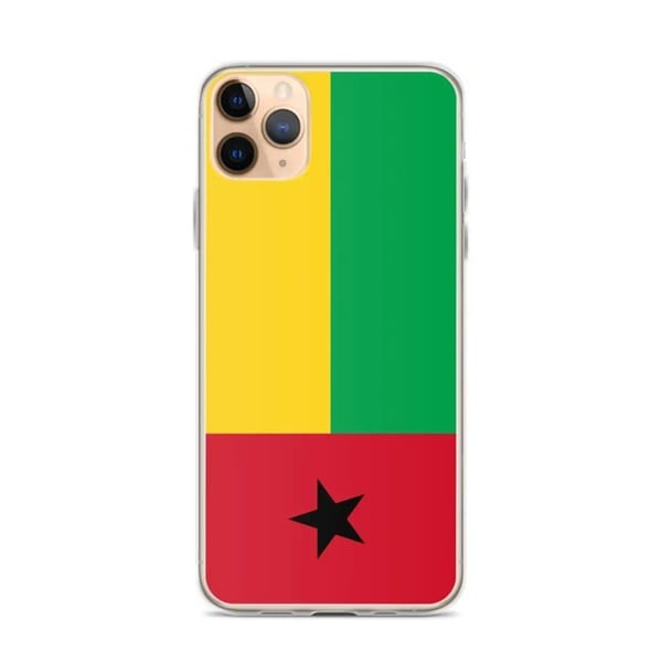 Mobilskal – Guinea-Bissau Flagga – Kompatibel med iPhone 11 Pro Max – Mjukt Fodral – Stöttålig och Slagtålig – Pixelforma