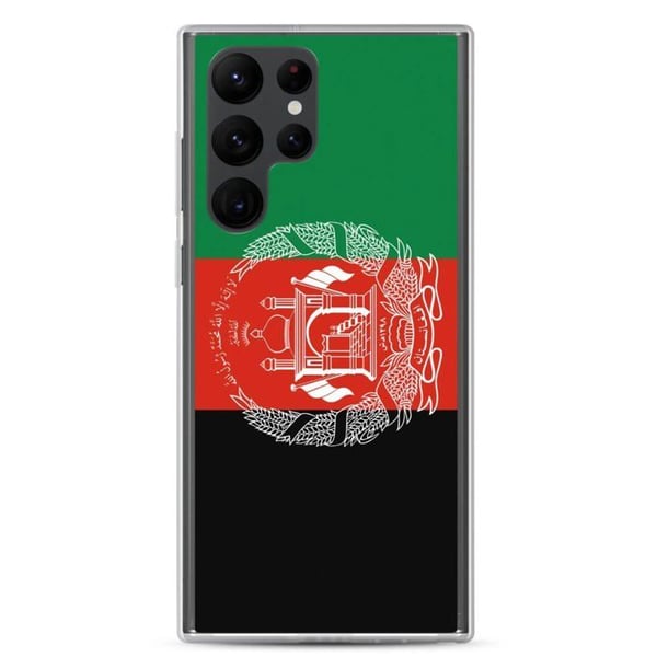 Telefonfodral – Afganistans flagga – Kompatibel med Samsung Galaxy S22 – Mjukt fodral – Slitstarkt och stötabsorberande – Pixelforma