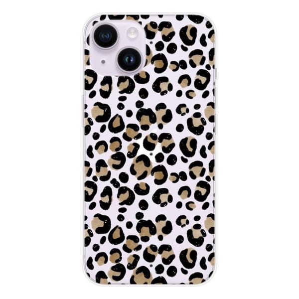 Tryckt silikonfodral som är kompatibelt med Apple iPhone 14 Leopard