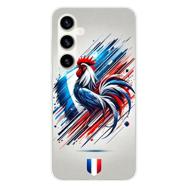 Tryckt silikonfodral som är kompatibelt med Samsung Galaxy S23 FE French Rooster