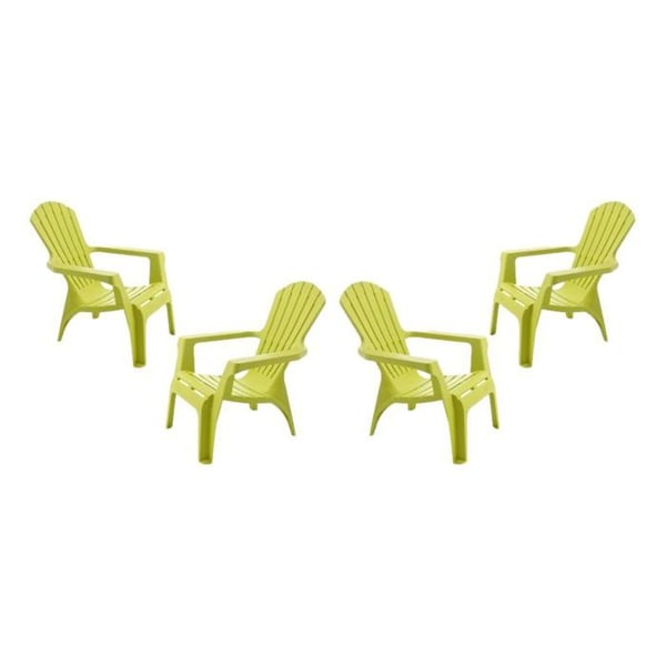 Adirondack-stol i polypropenresin Wilsa Garden - Anis - 4 Adirondack-stolar