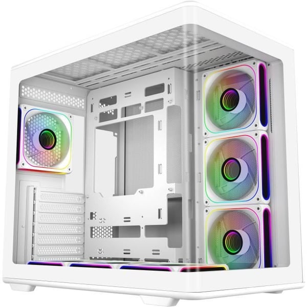 COOLER MASTER - Elite 600 Vit ARGB (4-fläktarsversion) - PC-chassi - Medeltorn ATX