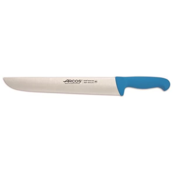 Slaktkniv - ARCOS - Prof. 292423 - Rostfritt stål Nitrum - Handtag av polypropylen blå - Blad 35 cm