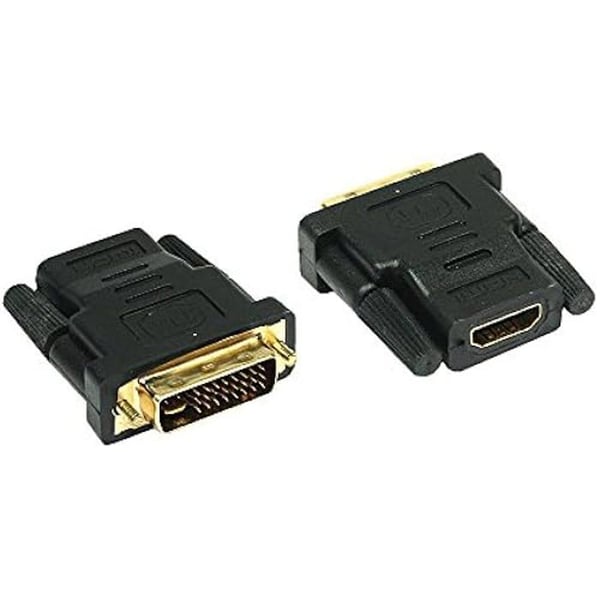 HDMI-DVI-kabel - Alcasa - 19pin - Hane/Hona - Svart - HDMI- och DVI-kontakter