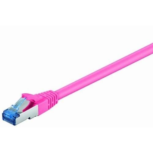 Nätverkskabel CAT6a-200 WENTRONIC - 2m - RJ-45 hane - Magenta