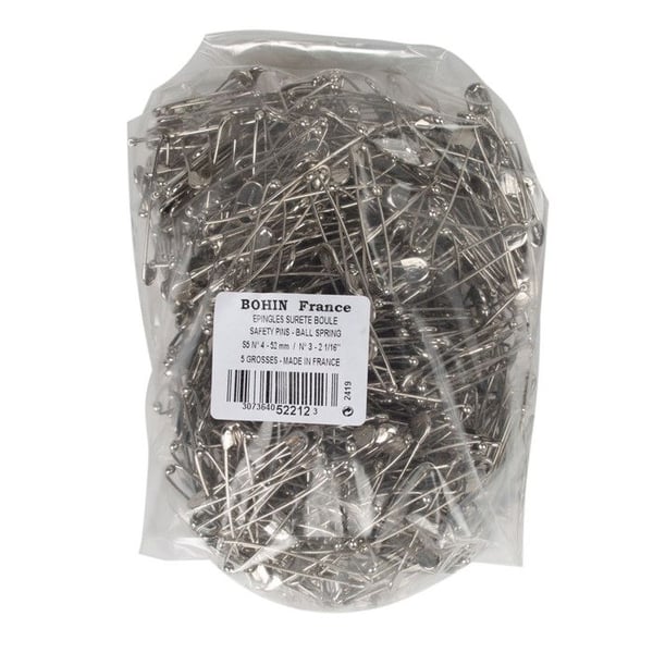 SÄKERHETSNÅL BOLL BROCHETTE 12PCS N°4 - 52MM 52212