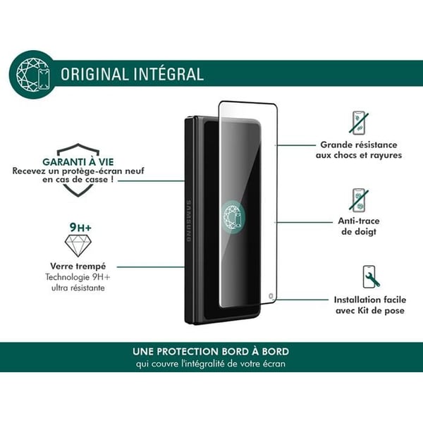 Skärmskydd - FORCE GLASS - Samsung G Z Fold 4 - Härdat glas - Represistent - Livstidsgaranti