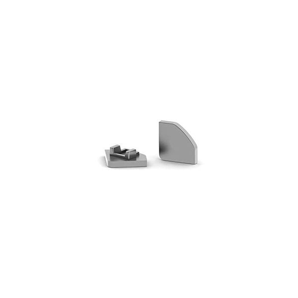 Aluminiumhuva för LED-profil Alu-45 - Utan kabelhål - Silver