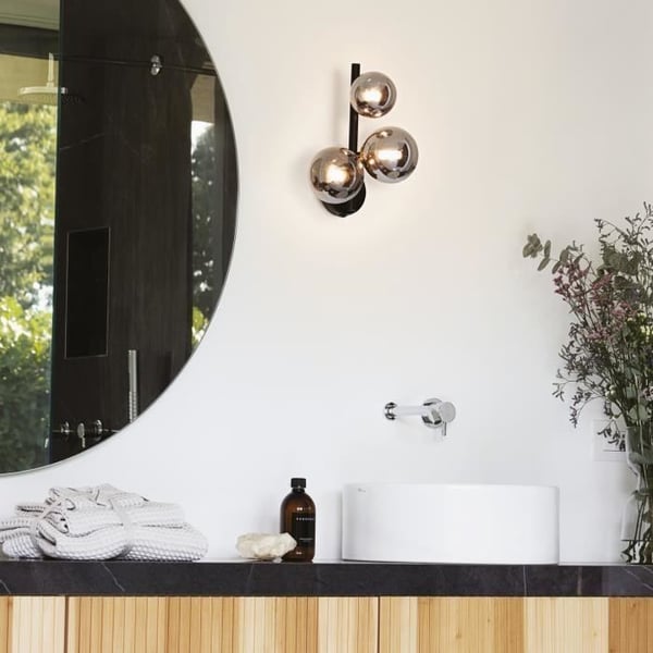Vägglampa - Ideal Lux - PERLAGE - 3 Globor - Svart Metall - Modern Design