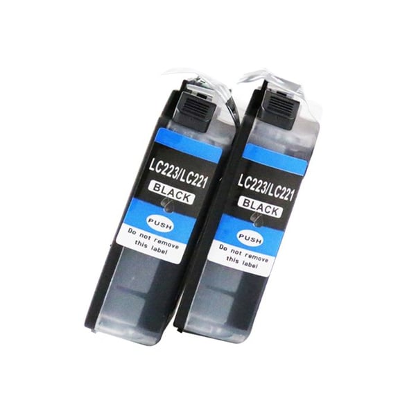 Bläckpatron - CHOUMICHA - LC223/LC223XL - Svart - Pack 2 - Kompatibel med Brother DCP-J562DW