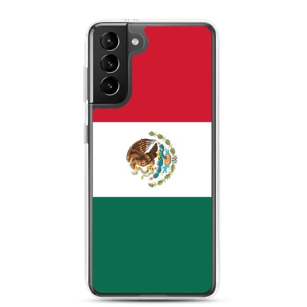 Mobilskal – Mexikos flagga – Kompatibel med Samsung Galaxy S23 Plus – Flexible fodral – Stötsäker och slitstark – Pixelforma