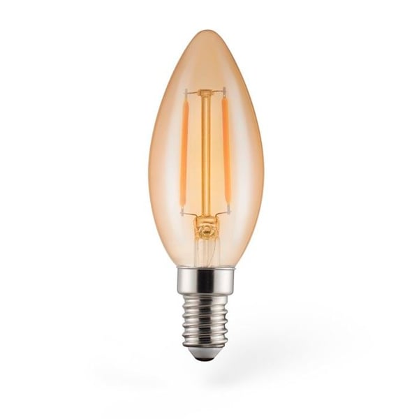 LED-lampa - XAVAX - Vintage-lampa - E14 - 2 W / 180 lm - Amberglas, varm vit