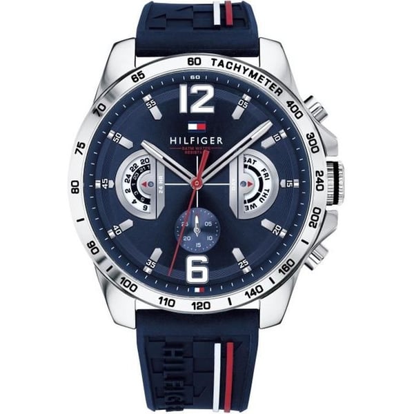 Klocka - Tommy Hilfiger - 1791476 - Kvarts - Blått gummi - 46 mm