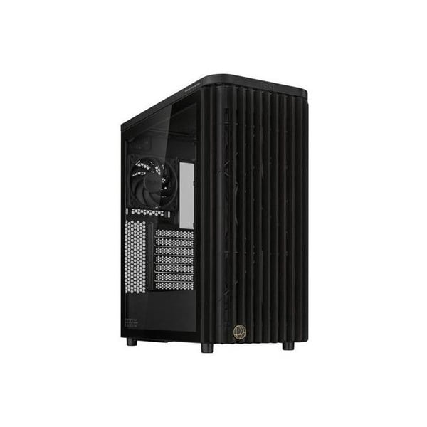 ASUS ProArt PA401 Wood Edition mid-tower svart med sidopanel i härdat glas