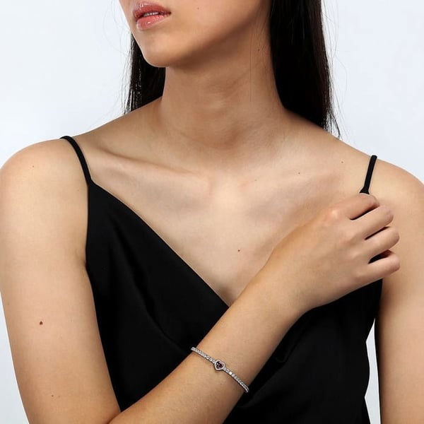 Armband MORELLATO i 925/1000 silver vit och röd oxid
