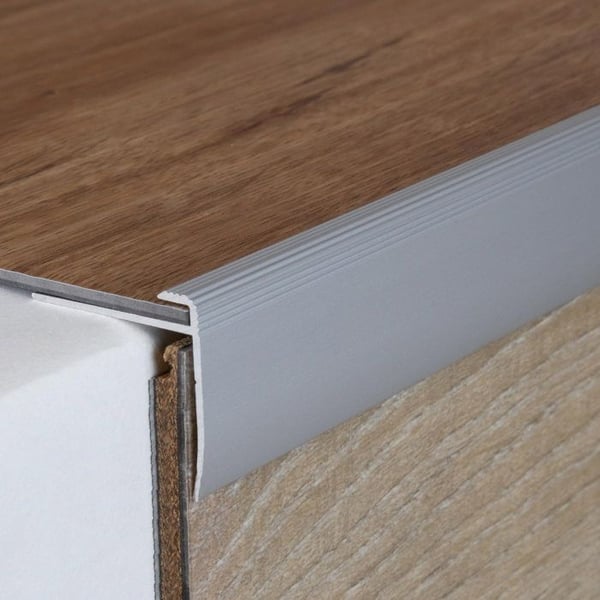 PROVISTON Aluminiumstopp- och avslutningsprofil 27 x 30 x 1000 x 3 mm Silver