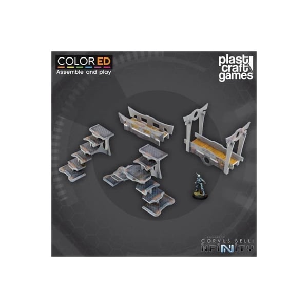 Maquette för figurspelet 28 mm Bro och Trappa Set - Plast Craft Games - Infinity ColorED