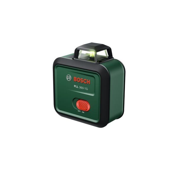 Laserlinjer BOSCH - PLL 360-1 G - Med ett stativ TT120, ett skyddsfodral, en bruksanvisning och batterier