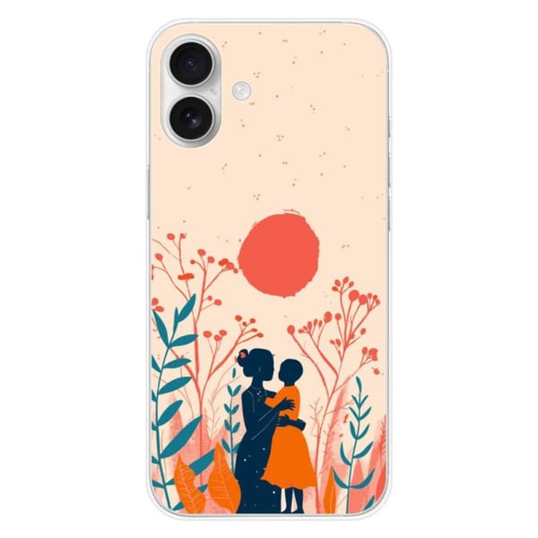 Tryckt silikonfodral kompatibelt med Apple iPhone 16 Plus Breath of tenderness