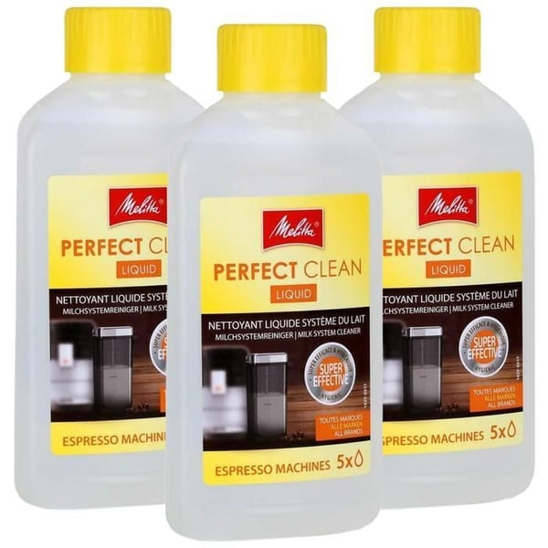 Rengöringsmedel för kaffemaskin - Melitta - Perfect Clean - Paket 3x250ml - Underhåll av mjölksystem