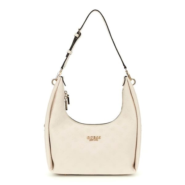 GUESS Skuldertaske i creme til kvinder - Phoebe Hobo Skuldertaske Creme Hvid Logo 311500