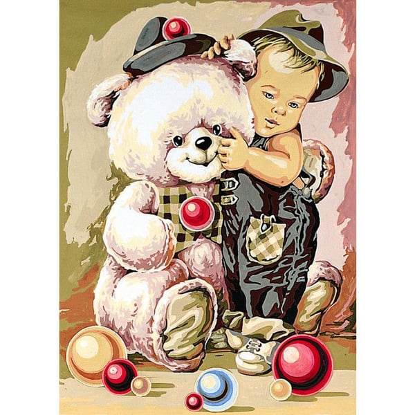 Canevas antik L'enfant de la balle 45x60cm