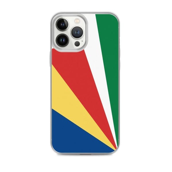 Mobilskal – Seychellernas flagga – Kompatibel med iPhone 13 Pro Max – Mjuk fodral – Slitstark och stötresistent – Pixelforma