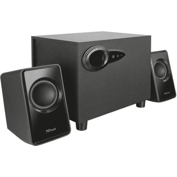 Trust Avora Högtalare PC 2.1, Träsubwoofer, 18W (9W RMS), USB, 3,5 mm Jack, Kompakt högtalarsystem,
