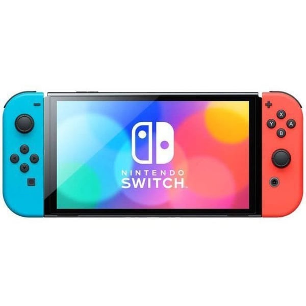Nintendo Switch -konsoli - OLED-malli • Neonsininen ja neonpunainen