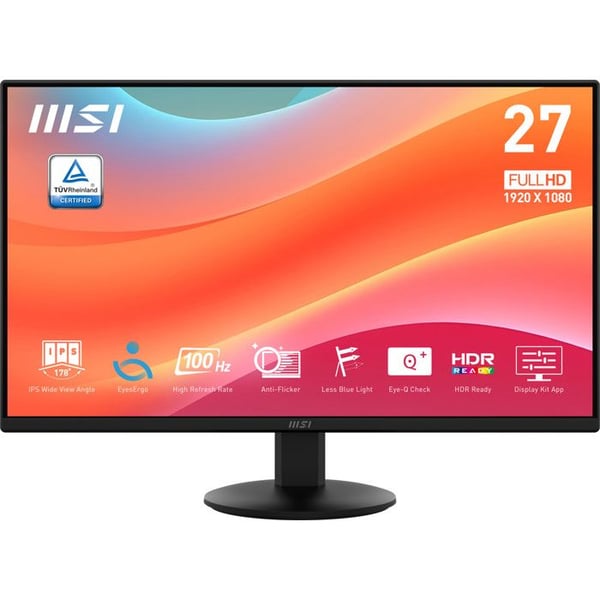 Näyttö 27" - MSI - Pro MP272L - Full HD 1920x1080 - 100Hz - 4ms - LED Musta