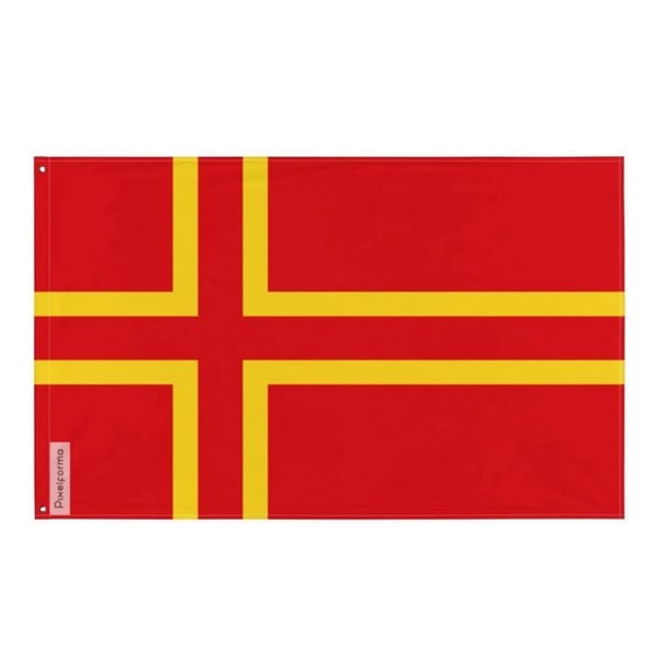 Flagga Normandie – 60 x 90 cm – Hållbar Polyester – 2 Metallöglor – Inomhus / Utomhus – Pixelforma