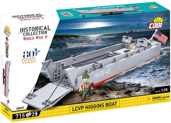 Båt - COBI - LCVP HIGGINS BÅT - Plast - Monteras - För barn från 6 år