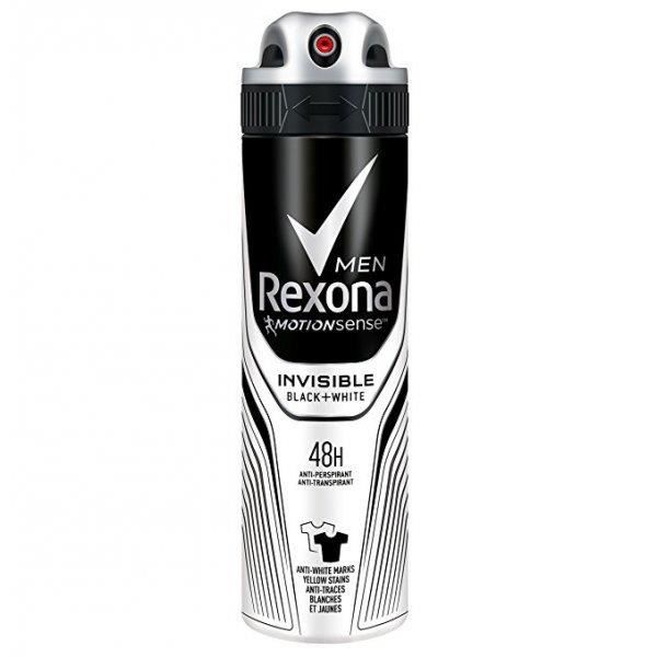 Anti-Sved - REXONA - Usynlig Sort + Hvid - 150 ml - 48t Effektivitet - Motionsense™ Teknologi