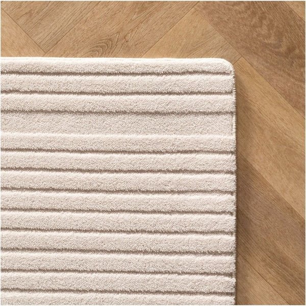 Teppe - AYYILDIZ - Boho Skandinavisk - Färg kräm - 3D-effekt - Tvättbar