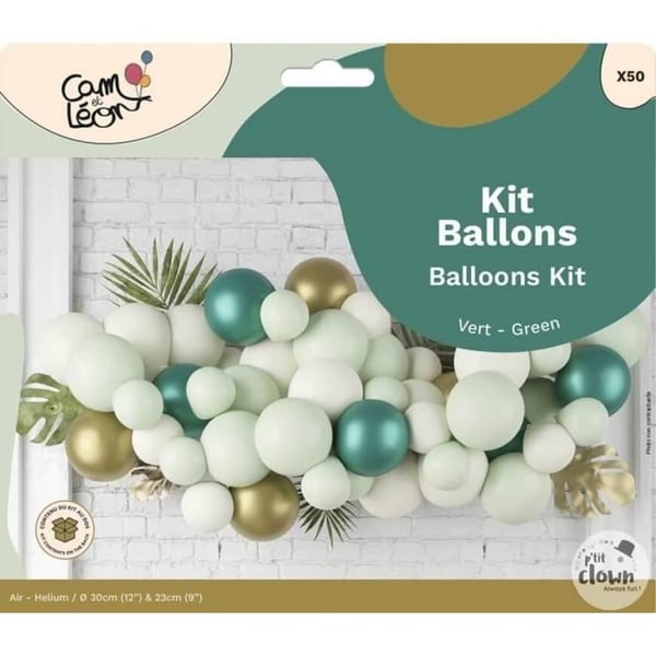 Dekorationskit - PTIT CLOWN - 50 Molnballonger - Flerfärgad - Luft/Hydrogen