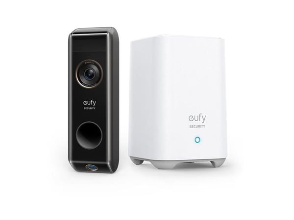 eufy Säkerhet Videodörrklocka-Dubbel kamera-Full HD 2K Visning-Nattvision i Färg
