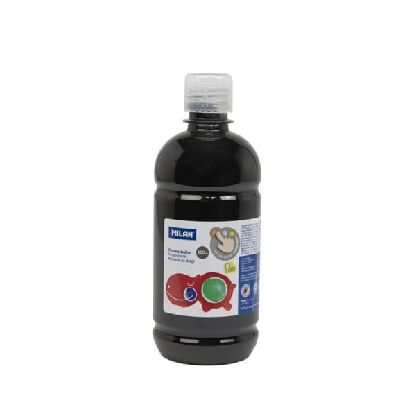 Fingerfärgflaska 500 ml svart