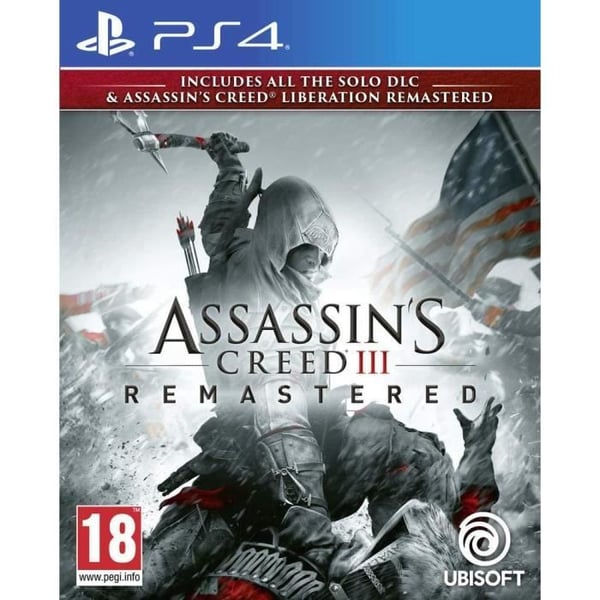 Videospel - Assassin's Creed - Assassin's Creed 3 + Liberation Remastered - PS4 - Vuxen - Svart