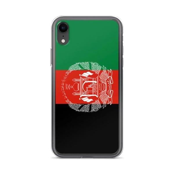 Mobilskal – Afghanistans flagga – Kompatibel med iPhone XR – Flexibelt fodral – Slitstarkt och stöttåligt - Silikon - Pixelforma