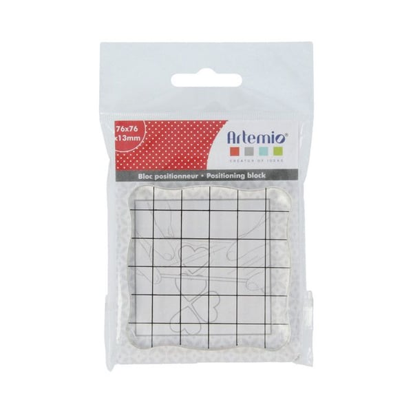 BLOCK POSITIONER REFERENCE LINES - 7.6X7.6X1.3 CM