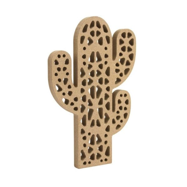 MégaCréa DIY - Kaktus ljusstake dekorativ liten modell MDF 9,7x15 cm
